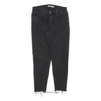 LEVI'S 710 Womens Jeans Black Slim Skinny Denim Raw W29 L24 Frayed Hem