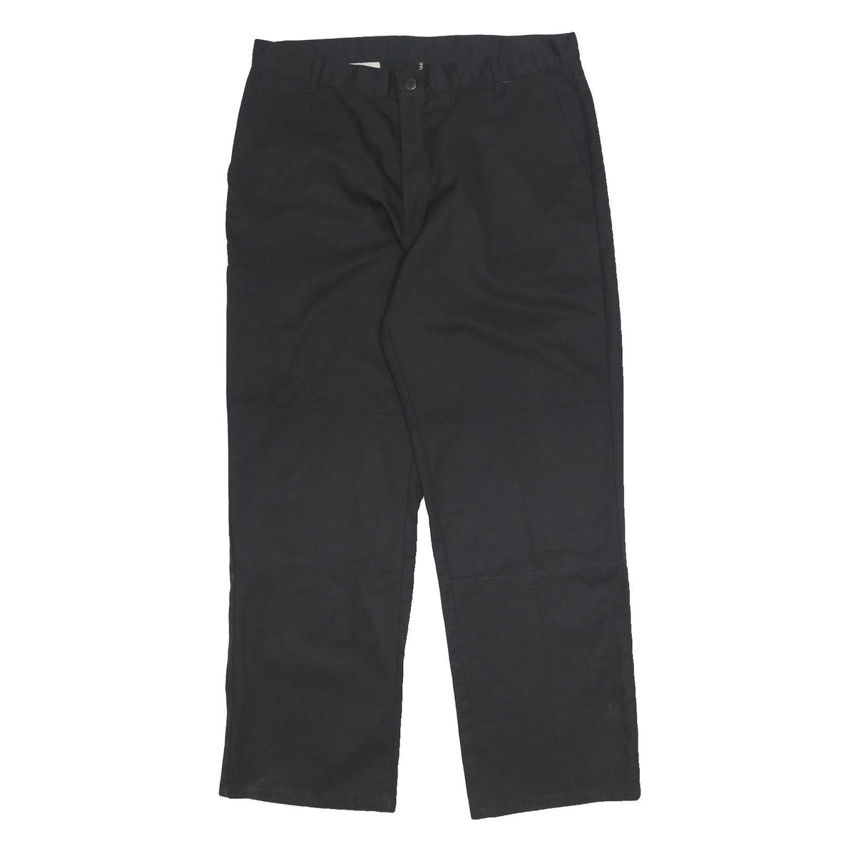 DICKIES Mens Black Relaxed Straight Trousers W38 L32 Workwear Casual Zip