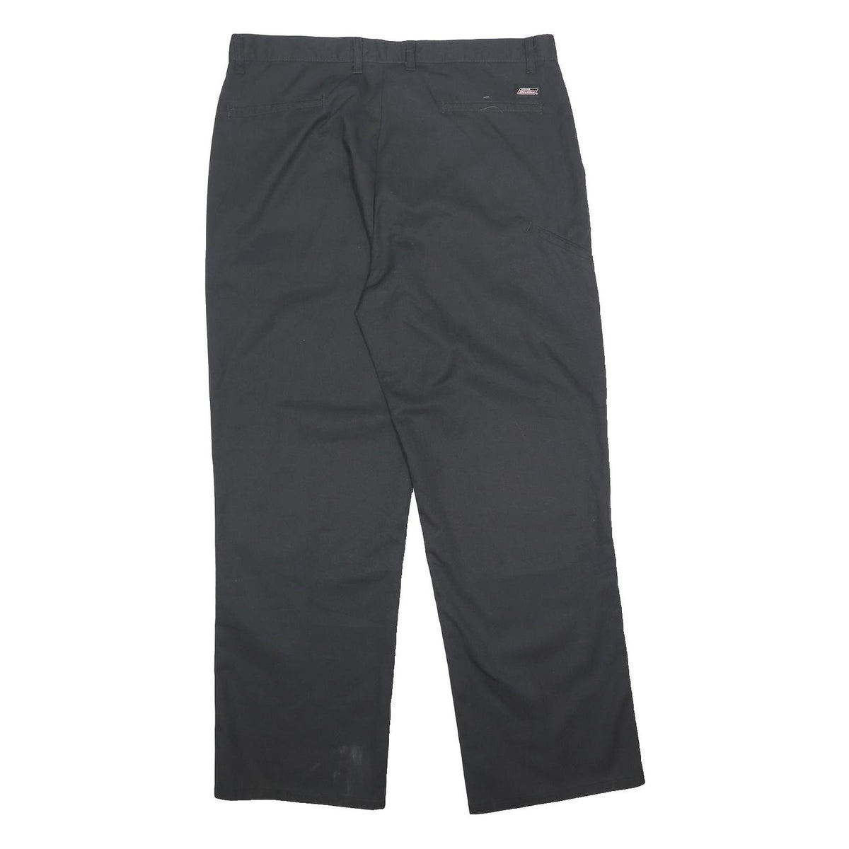 DICKIES Mens Black Relaxed Straight Trousers W38 L32 Workwear Casual Zip