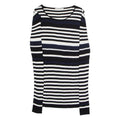 GLOBUS ESSENTIALS Womens Patterned Jumper Blue Striped Tight Knit Viscose M