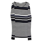 GLOBUS ESSENTIALS Womens Patterned Jumper Blue Striped Tight Knit Viscose M