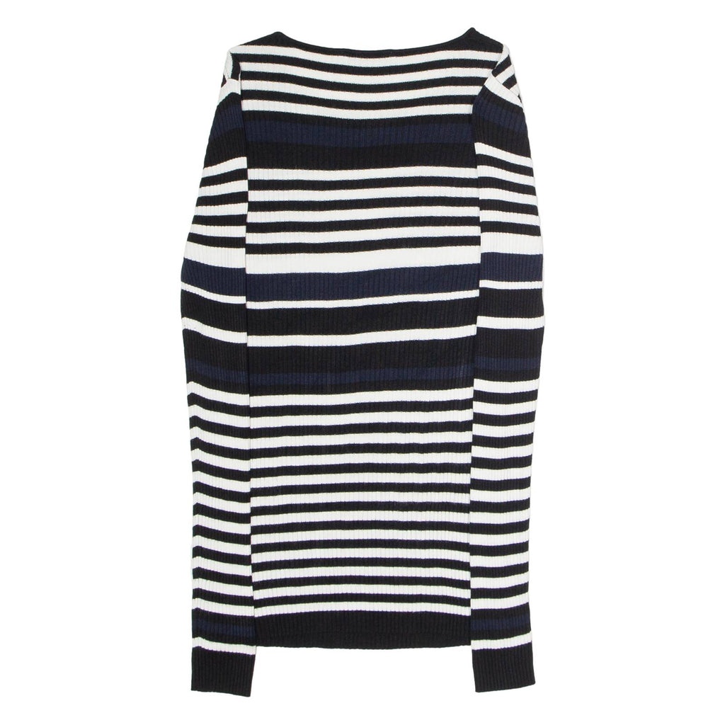 GLOBUS ESSENTIALS Womens Patterned Jumper Blue Striped Tight Knit Viscose M