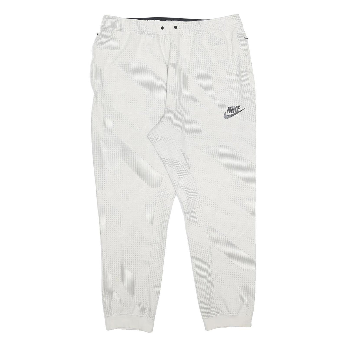 NIKE Mens Joggers White XL W32 L27 Cotton Blend Slim Tapered Fit Athletic