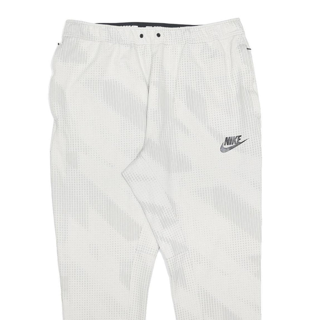 NIKE Mens Joggers White XL W32 L27 Cotton Blend Slim Tapered Fit Athletic