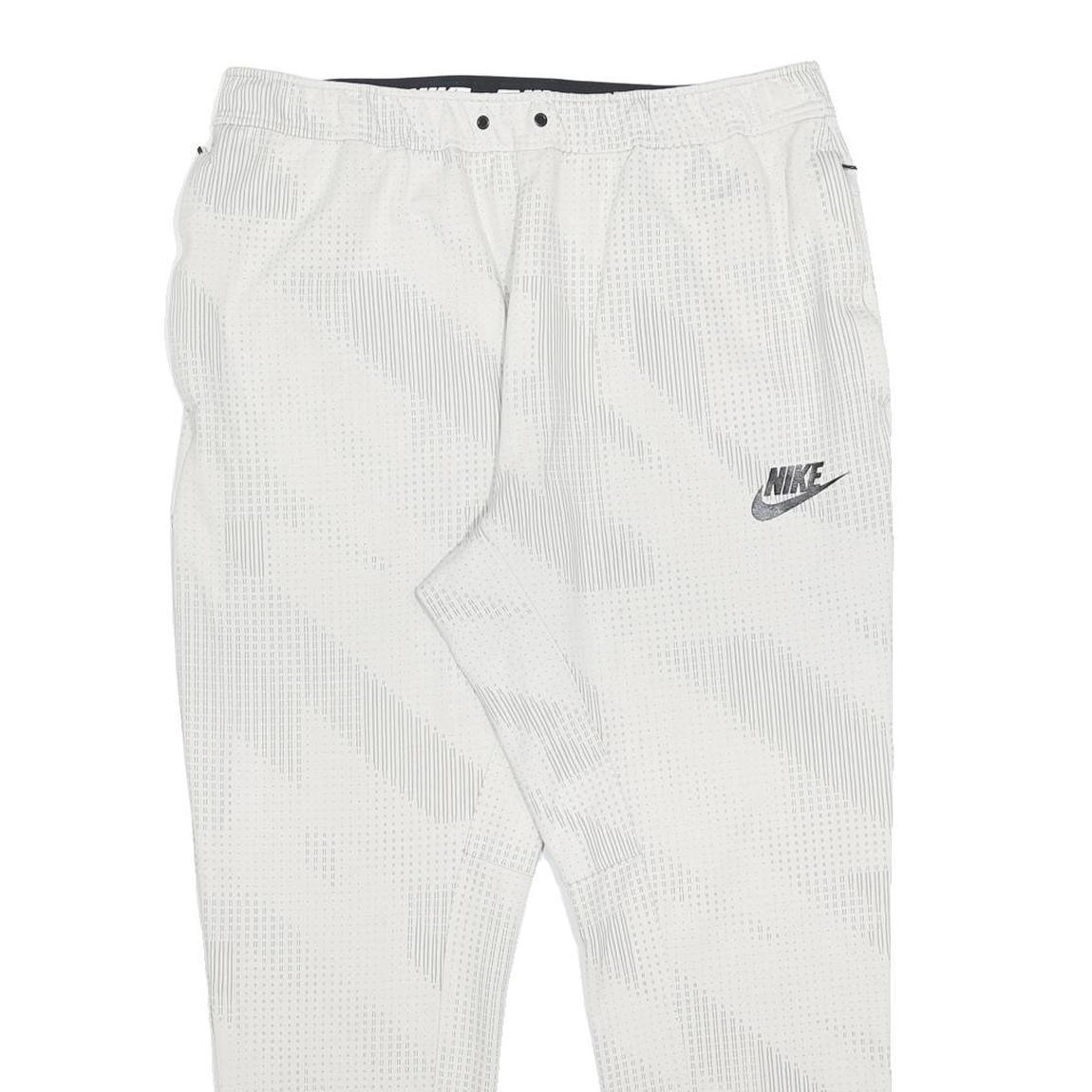 NIKE Mens Joggers White XL W32 L27 Cotton Blend Slim Tapered Fit Athletic