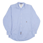 TOMMY HILFIGER Mens Blue Classic Cotton Shirt L Formal Button Long Sleeve