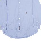 TOMMY HILFIGER Mens Blue Classic Cotton Shirt L Formal Button Long Sleeve