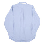TOMMY HILFIGER Mens Blue Classic Cotton Shirt L Formal Button Long Sleeve