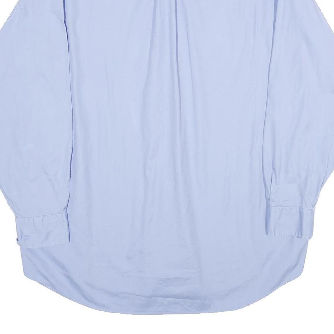 TOMMY HILFIGER Mens Blue Classic Cotton Shirt L Formal Button Long Sleeve