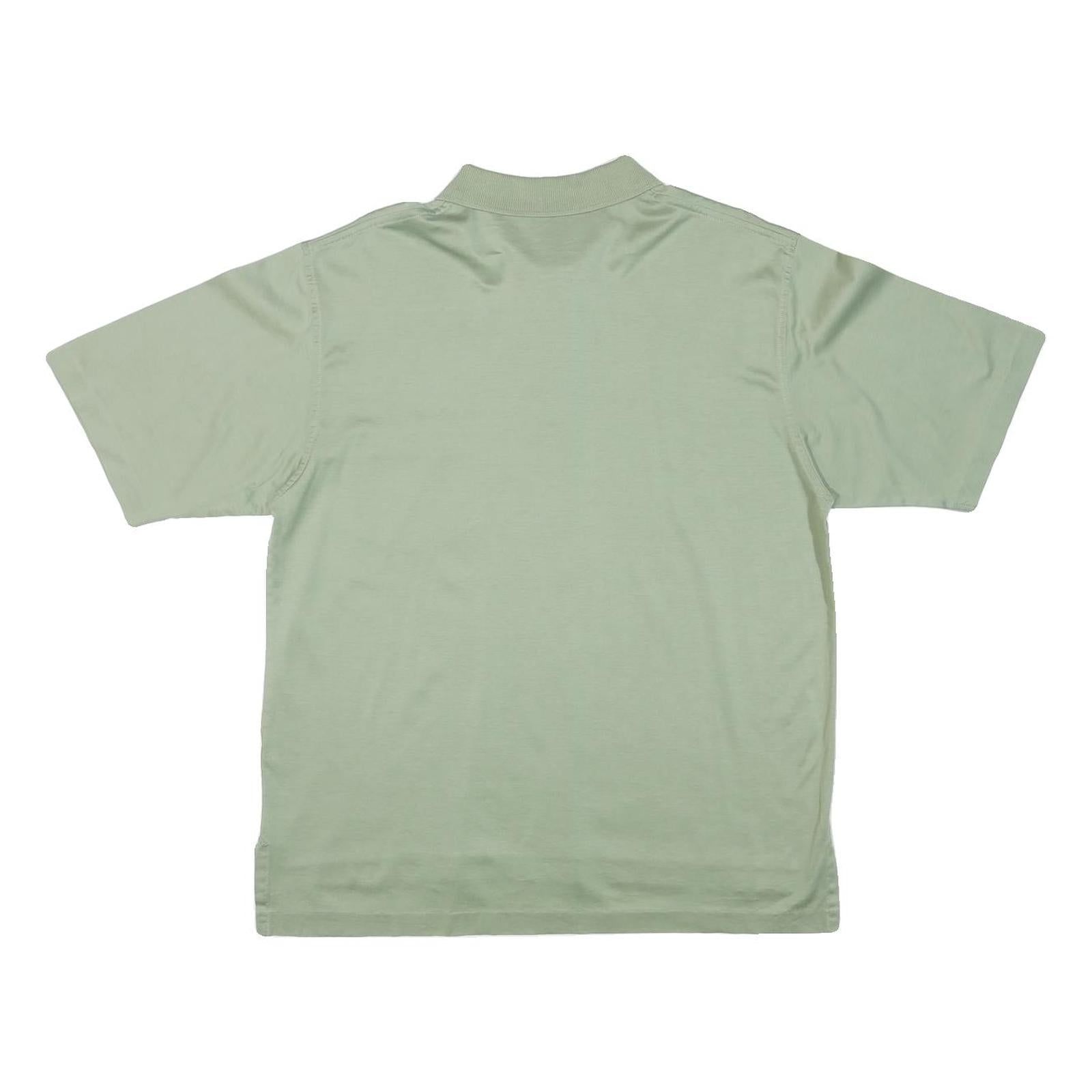 BROOKS BROTHERS Mens Green M Polo Shirt Cotton Blend Short Sleeve Plain Pocket