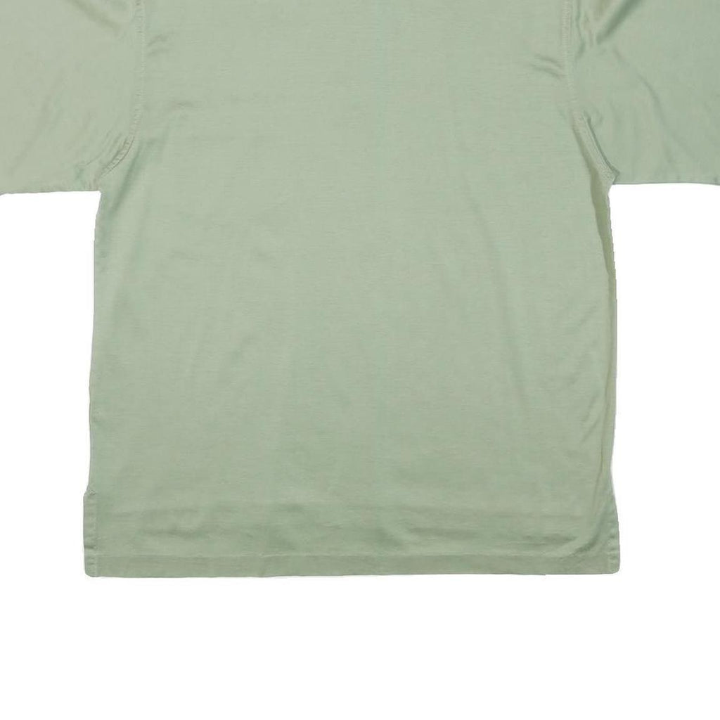 BROOKS BROTHERS Mens Green M Polo Shirt Cotton Blend Short Sleeve Plain Pocket