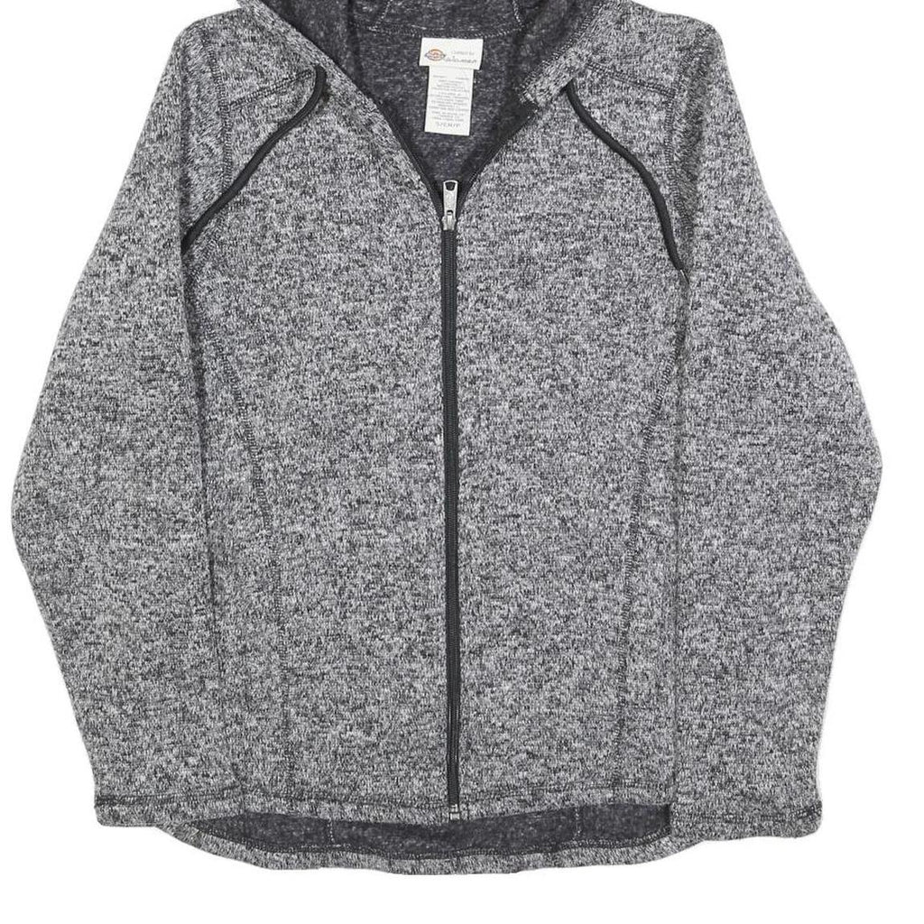 DICKIES Womens Grey Full Zip Hoodie S Heathered Sweatshirt Casual Outerwear