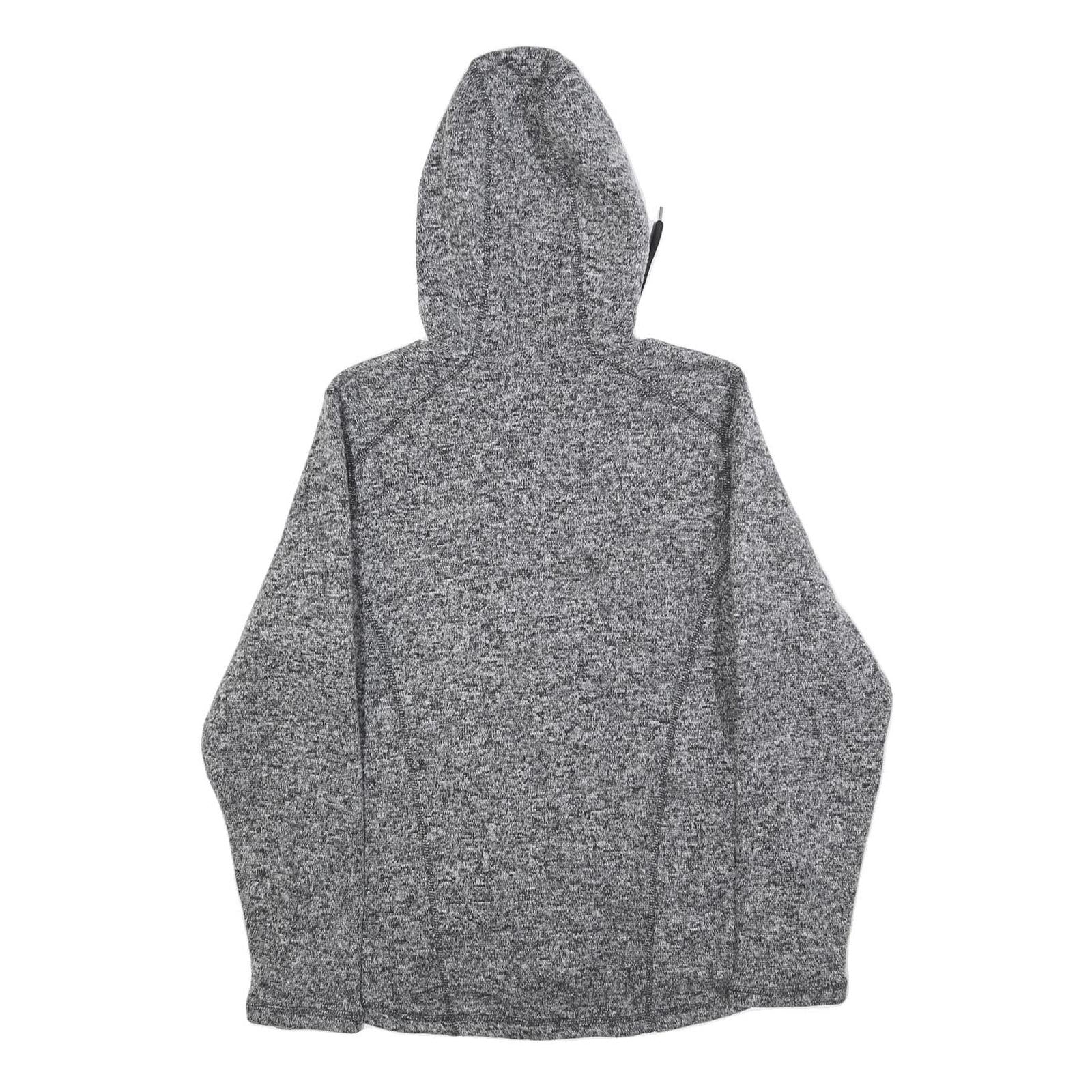 DICKIES Womens Grey Full Zip Hoodie S Heathered Sweatshirt Casual Outerwear