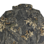 COLUMBIA Mens Brown Camouflage Zip Jacket L Polyester Outdoor Casual