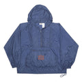 HIBBETT SPORTS Mens Blue Nylon Pullover Jacket XL Hooded Zip Pocket Light Weight