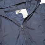 HIBBETT SPORTS Mens Blue Nylon Pullover Jacket XL Hooded Zip Pocket Light Weight