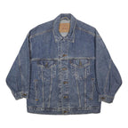 LEVI'S Womens Blue Classic Denim Jacket M Cotton Button Plain Casual Outerwear