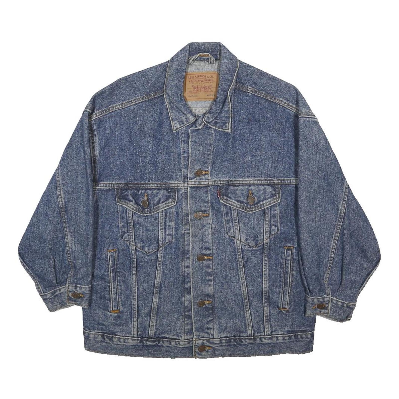 LEVI'S Womens Blue Classic Denim Jacket M Cotton Button Plain Casual Outerwear
