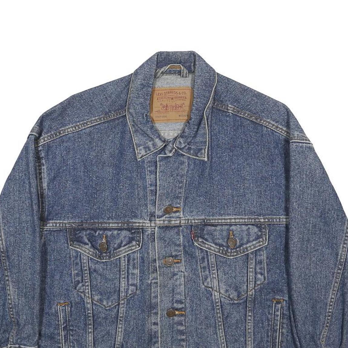 LEVI'S Womens Blue Classic Denim Jacket M Cotton Button Plain Casual Outerwear