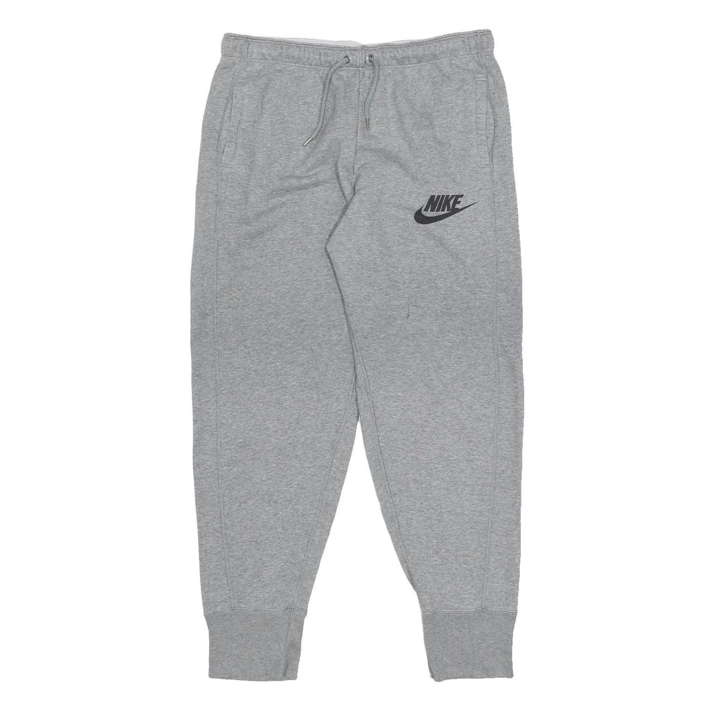 NIKE Mens Joggers Grey M W32 L29 Cotton Blend Regular Tapered Fit Logo Casual
