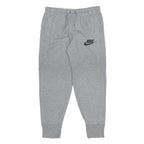 NIKE Mens Joggers Grey M W32 L29 Cotton Blend Regular Tapered Fit Logo Casual
