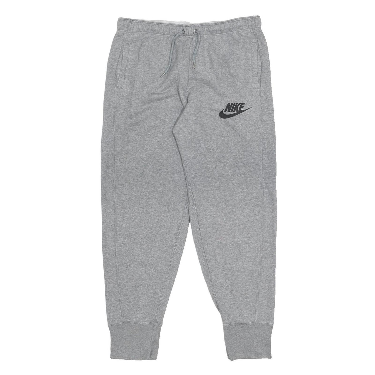 NIKE Mens Joggers Grey M W32 L29 Cotton Blend Regular Tapered Fit Logo Casual