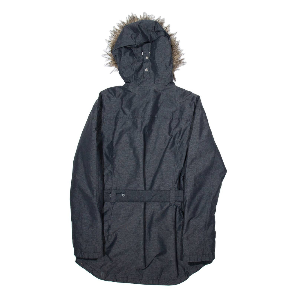 COLUMBIA Womens Parka Coat Grey Nylon Hooded S