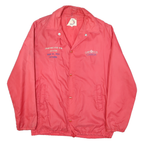 OUTDOOR Mens Red Button Nylon Jacket M Classic Casual Lightweight Windbreaker