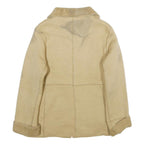 PENMAN'S Womens Beige Button Jacket S Polyester Shearling Collar Cuffs Casual