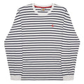 CARHARTT Mens White & Black Striped Long Sleeve Crew Neck T-Shirt M Cotton