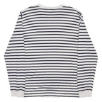 CARHARTT Mens White & Black Striped Long Sleeve Crew Neck T-Shirt M Cotton