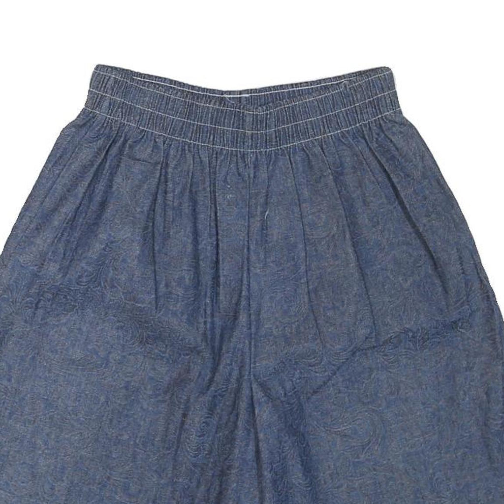 Womens Blue Cotton Blend Casual Shorts S W27 Lightweight Summer Wear