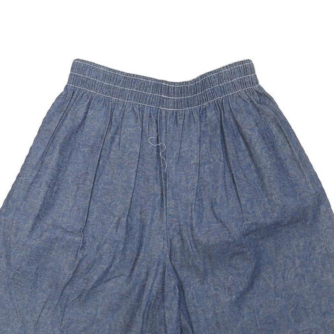 Womens Blue Cotton Blend Casual Shorts S W27 Lightweight Summer Wear