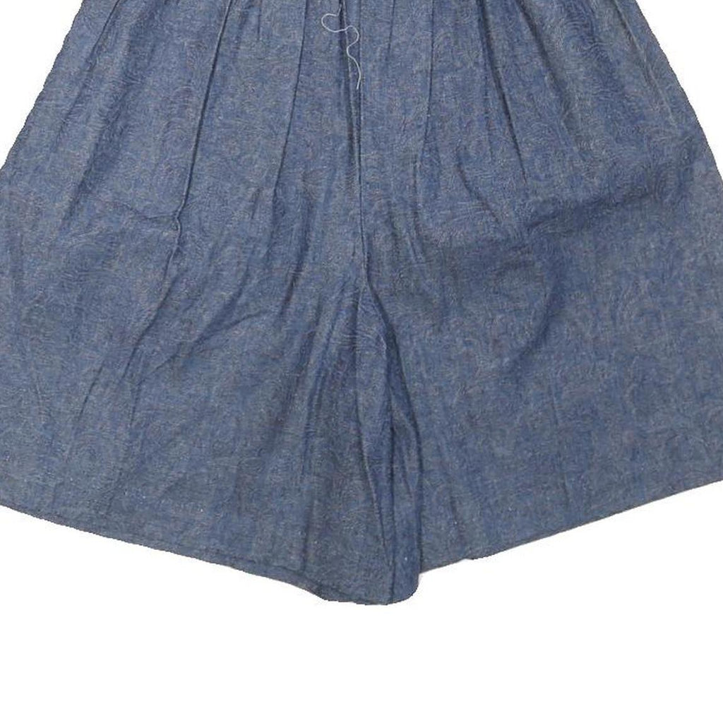 Womens Blue Cotton Blend Casual Shorts S W27 Lightweight Summer Wear