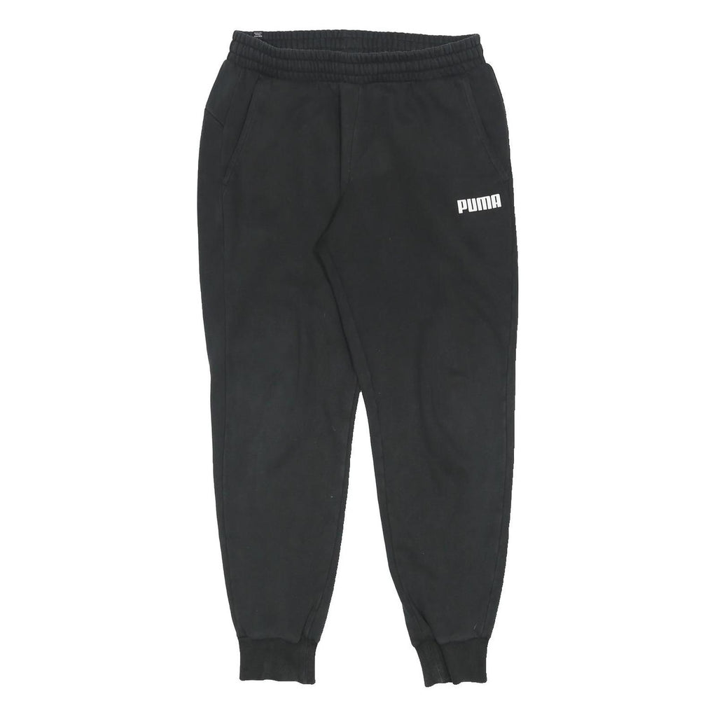 PUMA Mens Joggers Black L W30 L29 Cotton Blend Regular Tapered Fit Sportswear