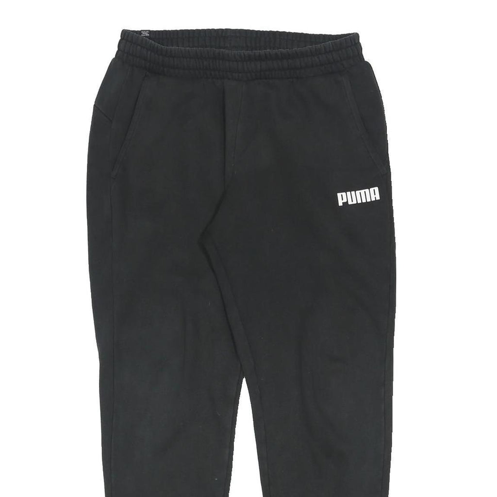 PUMA Mens Joggers Black L W30 L29 Cotton Blend Regular Tapered Fit Sportswear