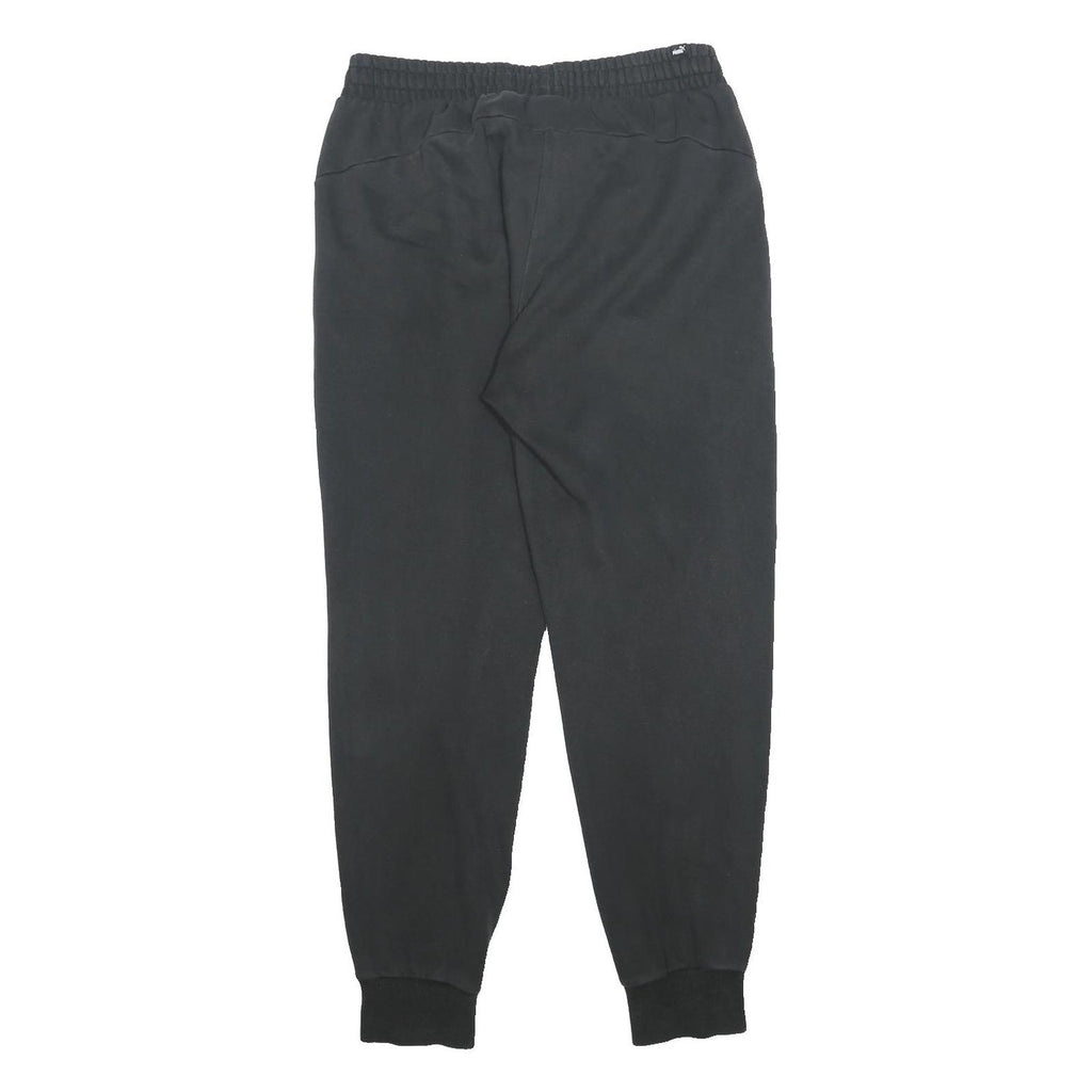 PUMA Mens Joggers Black L W30 L29 Cotton Blend Regular Tapered Fit Sportswear
