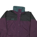 COLUMBIA Womens Purple & Black Outdoor Jacket L Synthetic Woven Zip Plain