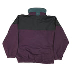 COLUMBIA Womens Purple & Black Outdoor Jacket L Synthetic Woven Zip Plain
