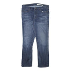 DKNY Womens Slim Blue Denim Jeans W32 L26 Cotton Blend Zip Pockets Casual Wear