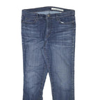 DKNY Womens Slim Blue Denim Jeans W32 L26 Cotton Blend Zip Pockets Casual Wear