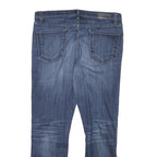 DKNY Womens Slim Blue Denim Jeans W32 L26 Cotton Blend Zip Pockets Casual Wear