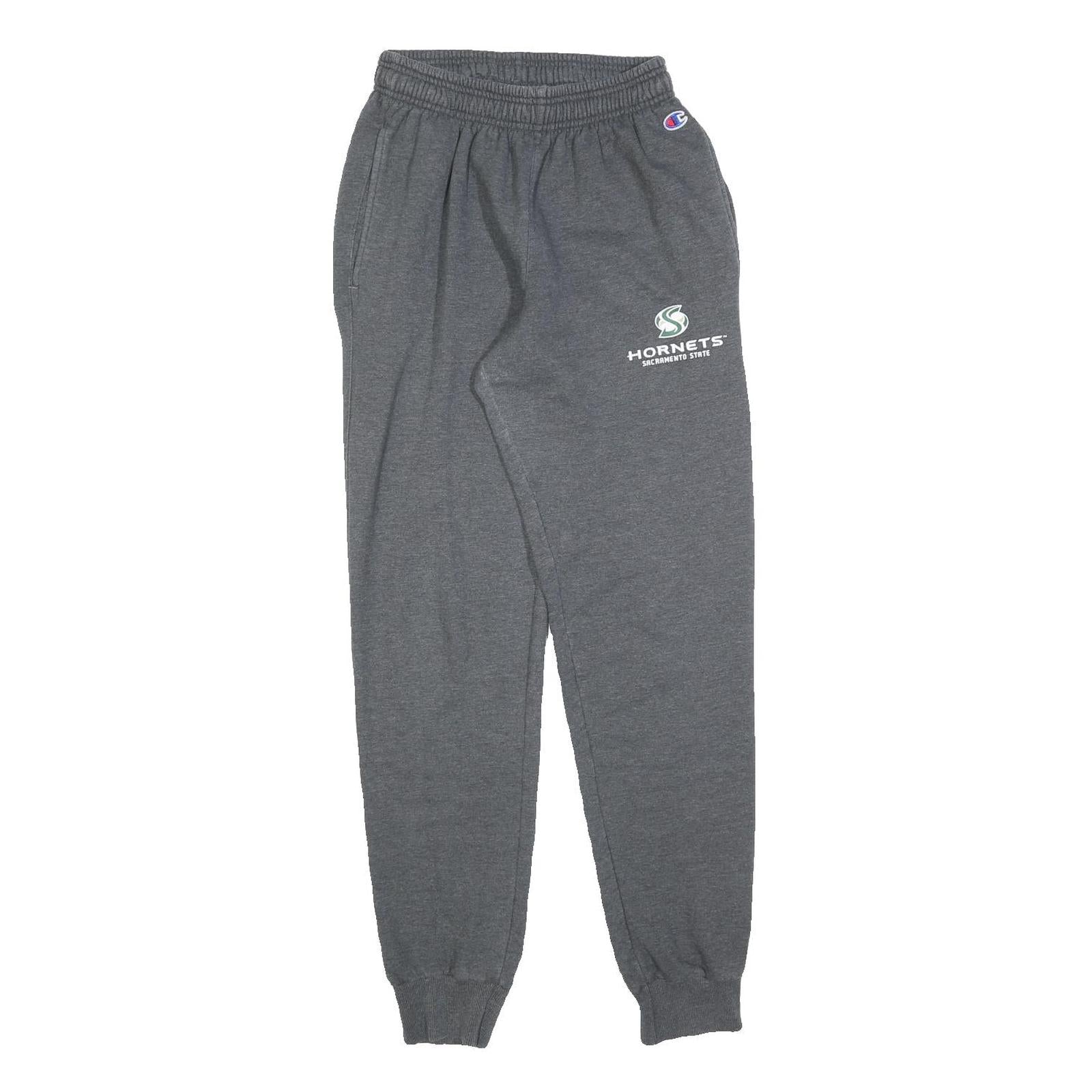 CHAMPION Mens Joggers Grey Hornets Sacramento State Slim Tapered S W24 L30