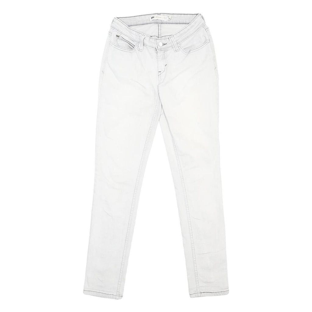 LEVI'S Bold Curve Womens Jeans White Slim Skinny Denim W28 L30 Zip Cotton Blend