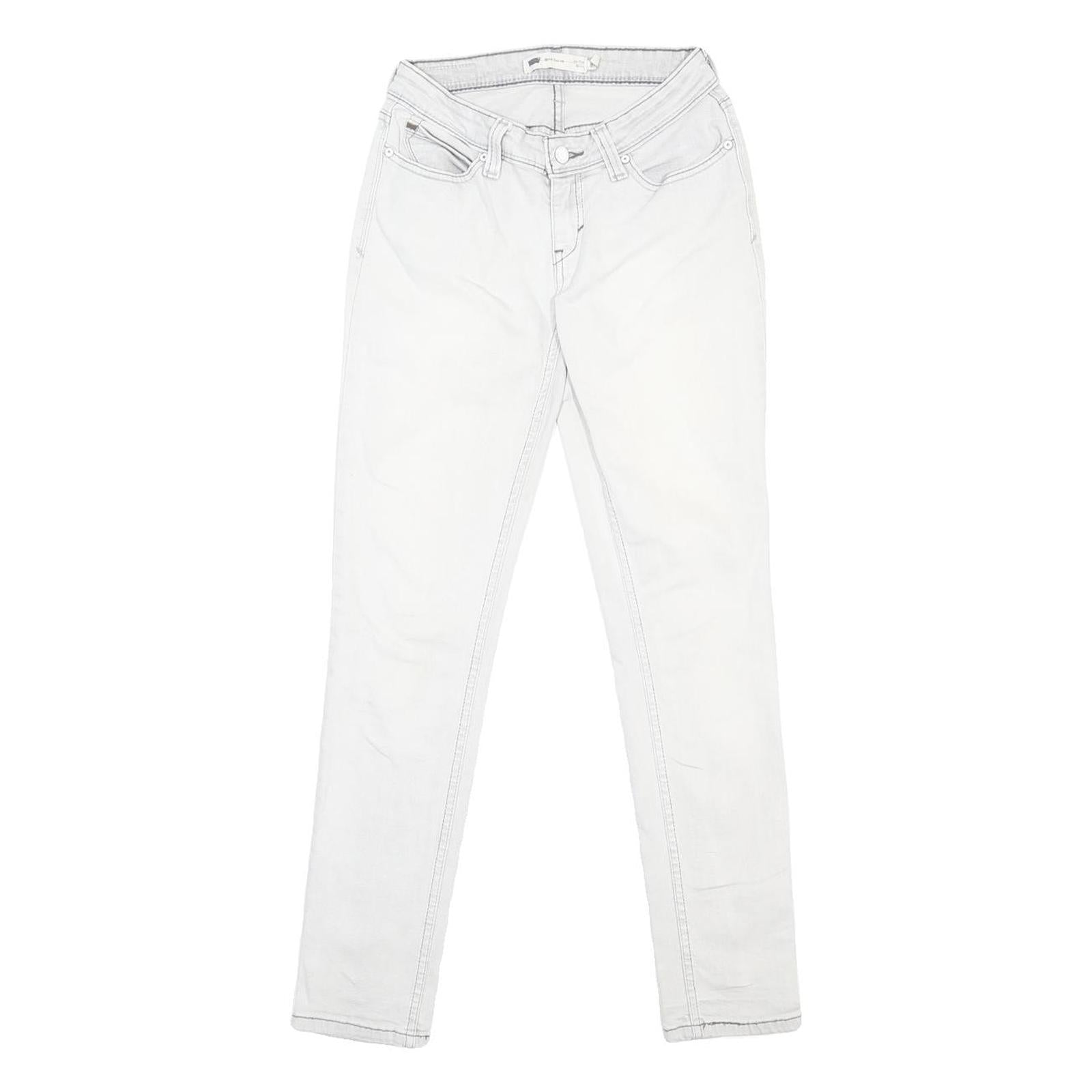 LEVI'S Bold Curve Womens Jeans White Slim Skinny Denim W28 L30 Zip Cotton Blend