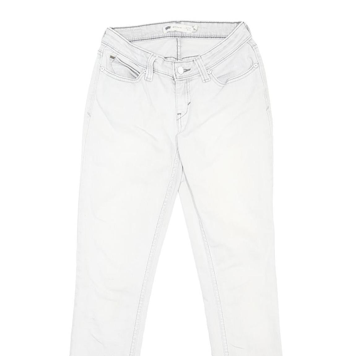 LEVI'S Bold Curve Womens Jeans White Slim Skinny Denim W28 L30 Zip Cotton Blend