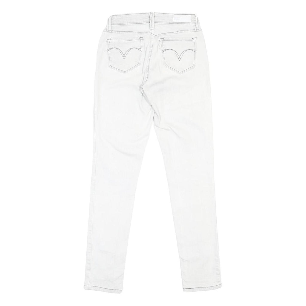 LEVI'S Bold Curve Womens Jeans White Slim Skinny Denim W28 L30 Zip Cotton Blend