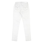 LEVI'S Bold Curve Womens Jeans White Slim Skinny Denim W28 L30 Zip Cotton Blend