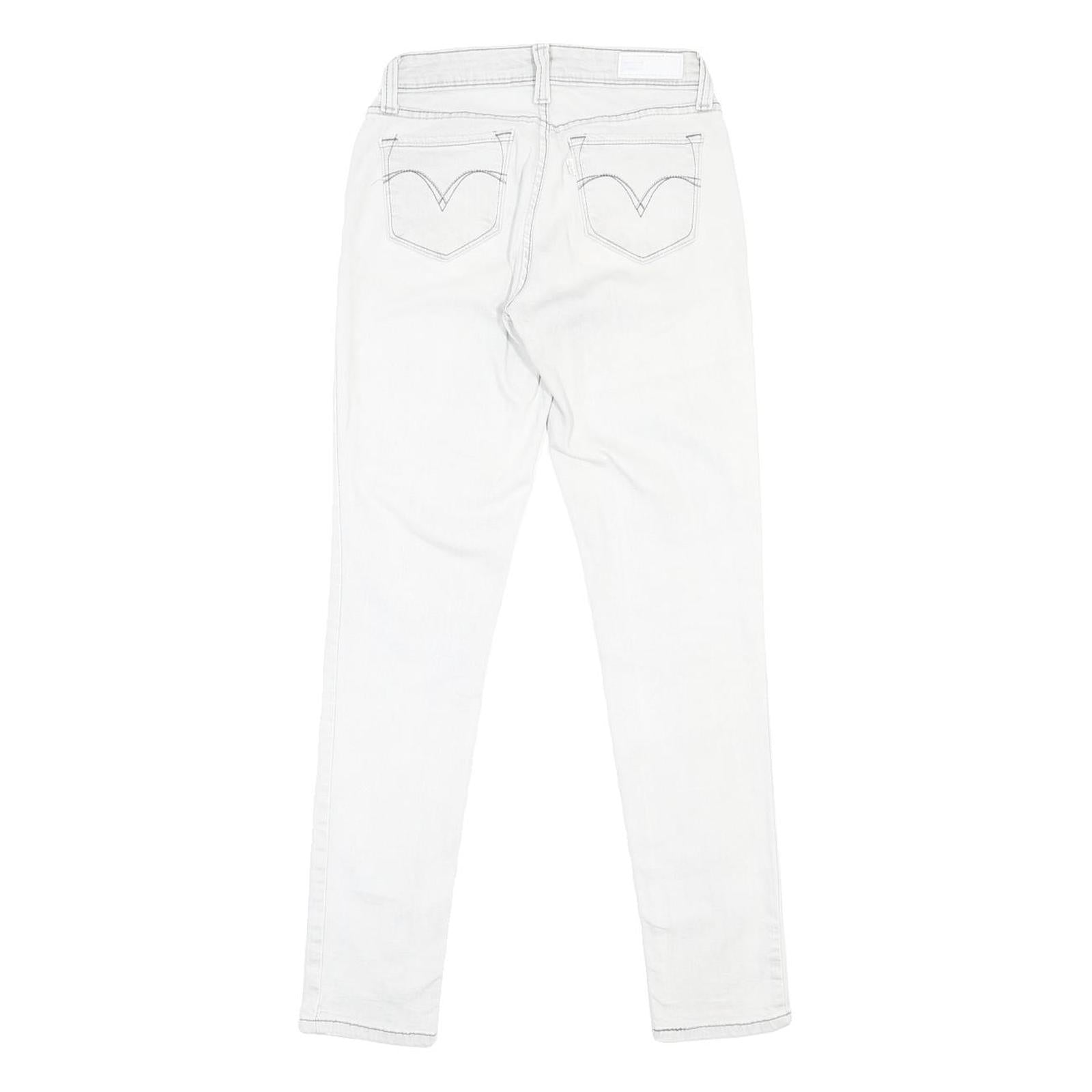 LEVI'S Bold Curve Womens Jeans White Slim Skinny Denim W28 L30 Zip Cotton Blend
