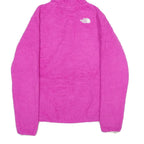 THE NORTH FACE Womens Pink Hoodie Jacket L Polyester Fleece Zip Casual Outdoor